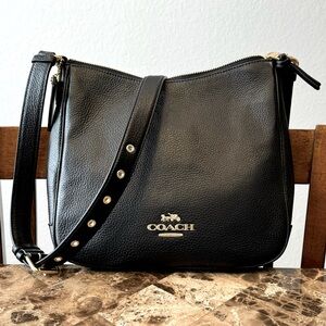 Coach Ellie File Bag in Black Leather